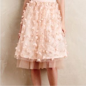 Eva Franco Anthropologie Fluttered Fete Midi Skirt, Size 4